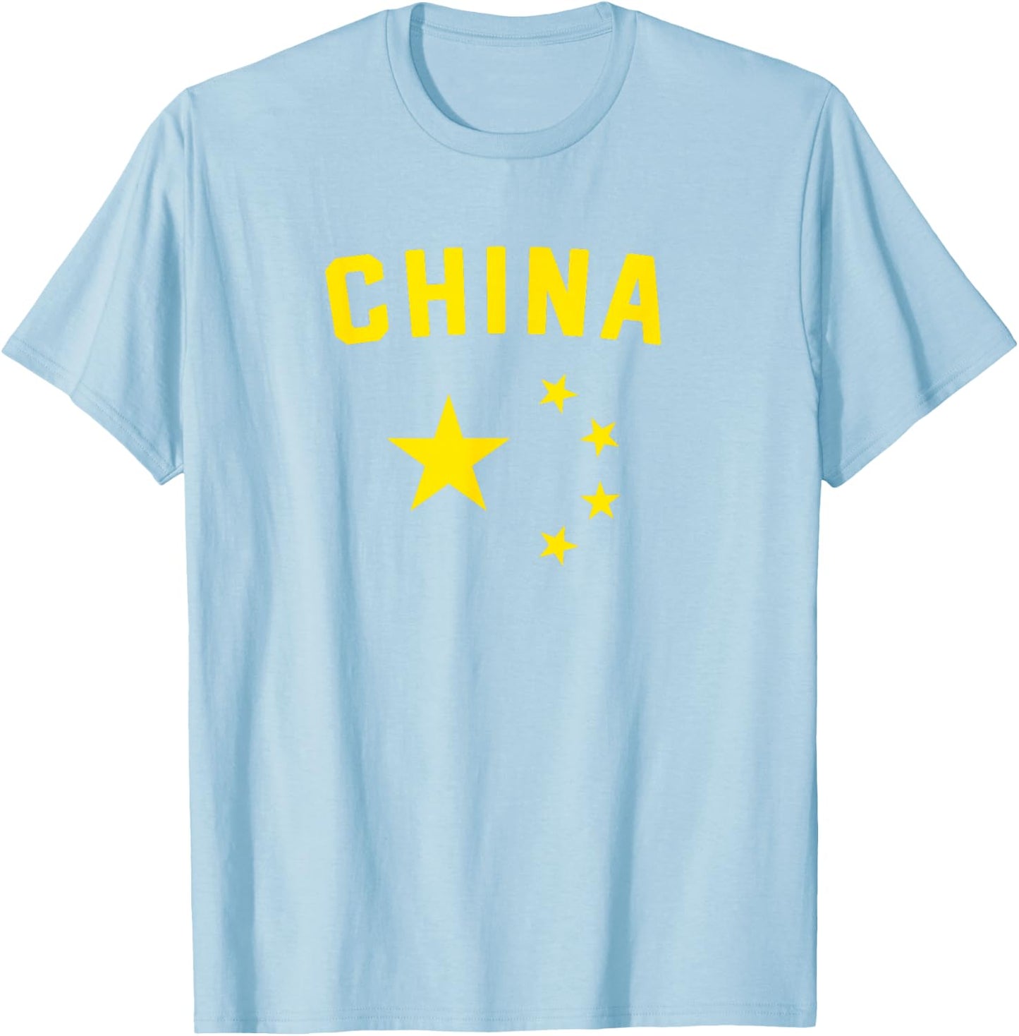 I Love China Minimalist Chinese Flag T-Shirt - T-Shirt | Light Blue