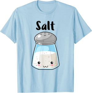 Kawaii Salt Pepper Halloween Costume Best Friend T-Shirt - T-Shirt | Light Blue