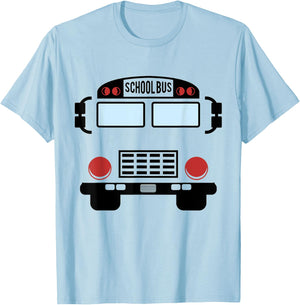 School Bus Costume Halloween Funny Yellow School Bus Driver T-Shirt - T-Shirt | Light Blue