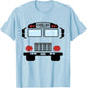 School Bus Costume Halloween Funny Yellow School Bus Driver T-Shirt - T-Shirt | Light Blue