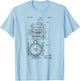 Vintage 1949 Coffee Roaster Patent Print Gift T-Shirt - T-Shirt | Light Blue