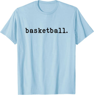 Basketball Enthusiast Minimalist Sports T-Shirt - T-Shirt | Light Blue