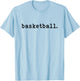 Basketball Enthusiast Minimalist Sports T-Shirt - T-Shirt | Light Blue