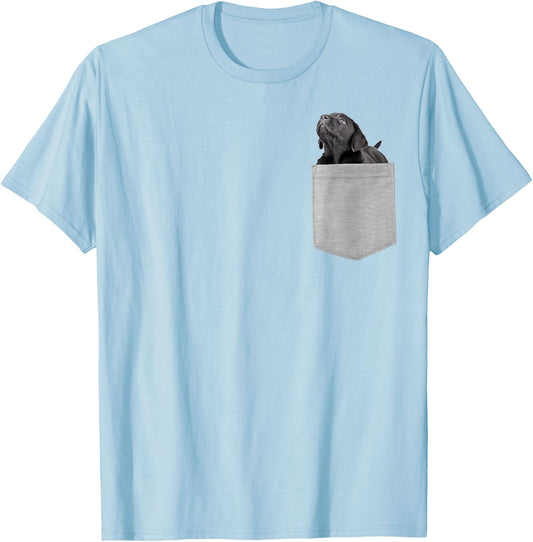 Black Lab puppy in your pocket T-Shirt - T-Shirt | Light Blue