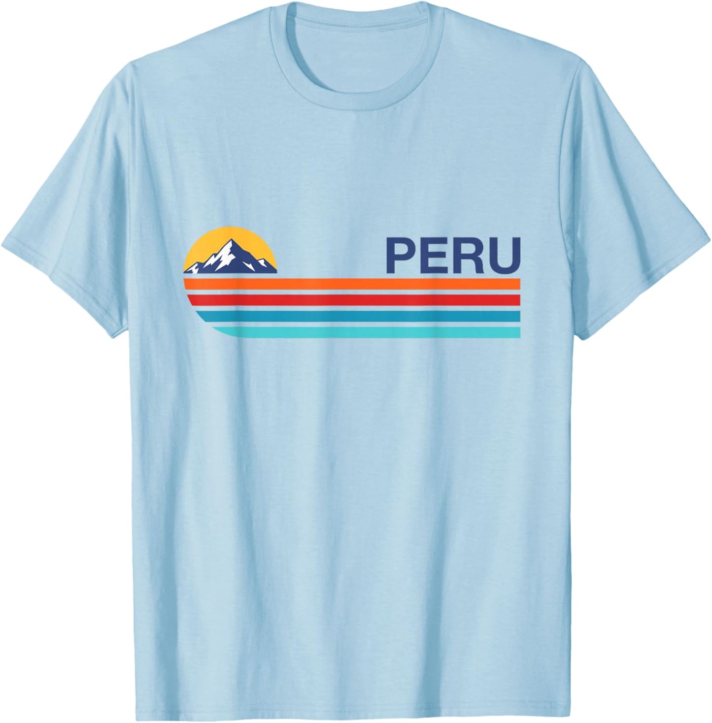 Peru Colorful Landscape T-Shirt - T-Shirt | Light Blue