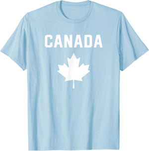 I Love Canada Minimalist Canadian Flag Small T-Shirt - T-Shirt | Light Blue