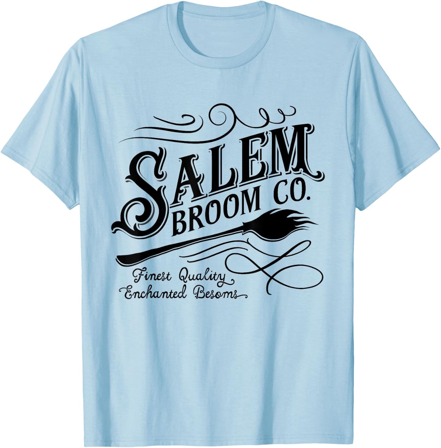 Salem Broom Company est 1692 Halloween T-Shirt - T-Shirt | Light Blue