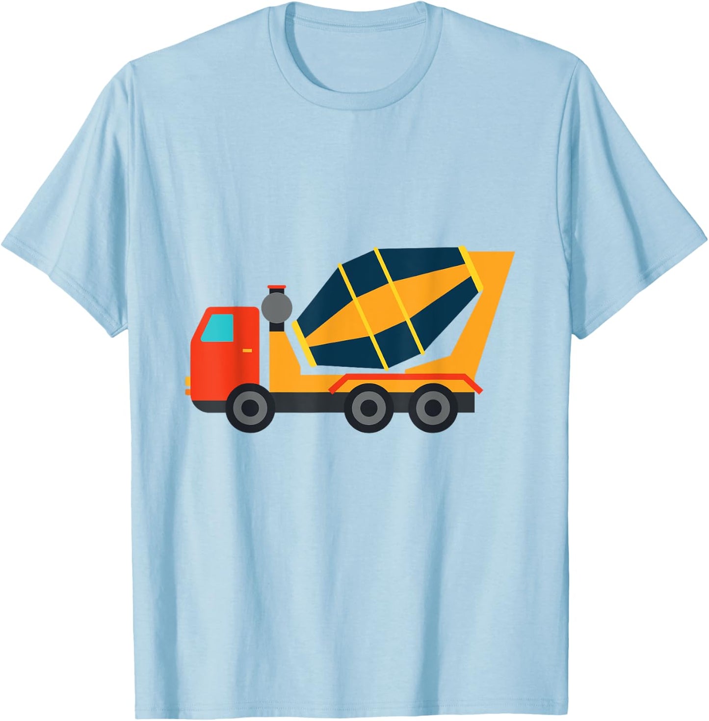 Concrete Mixer Truck for Kids Cement Truck T-Shirt - T-Shirt | Light Blue