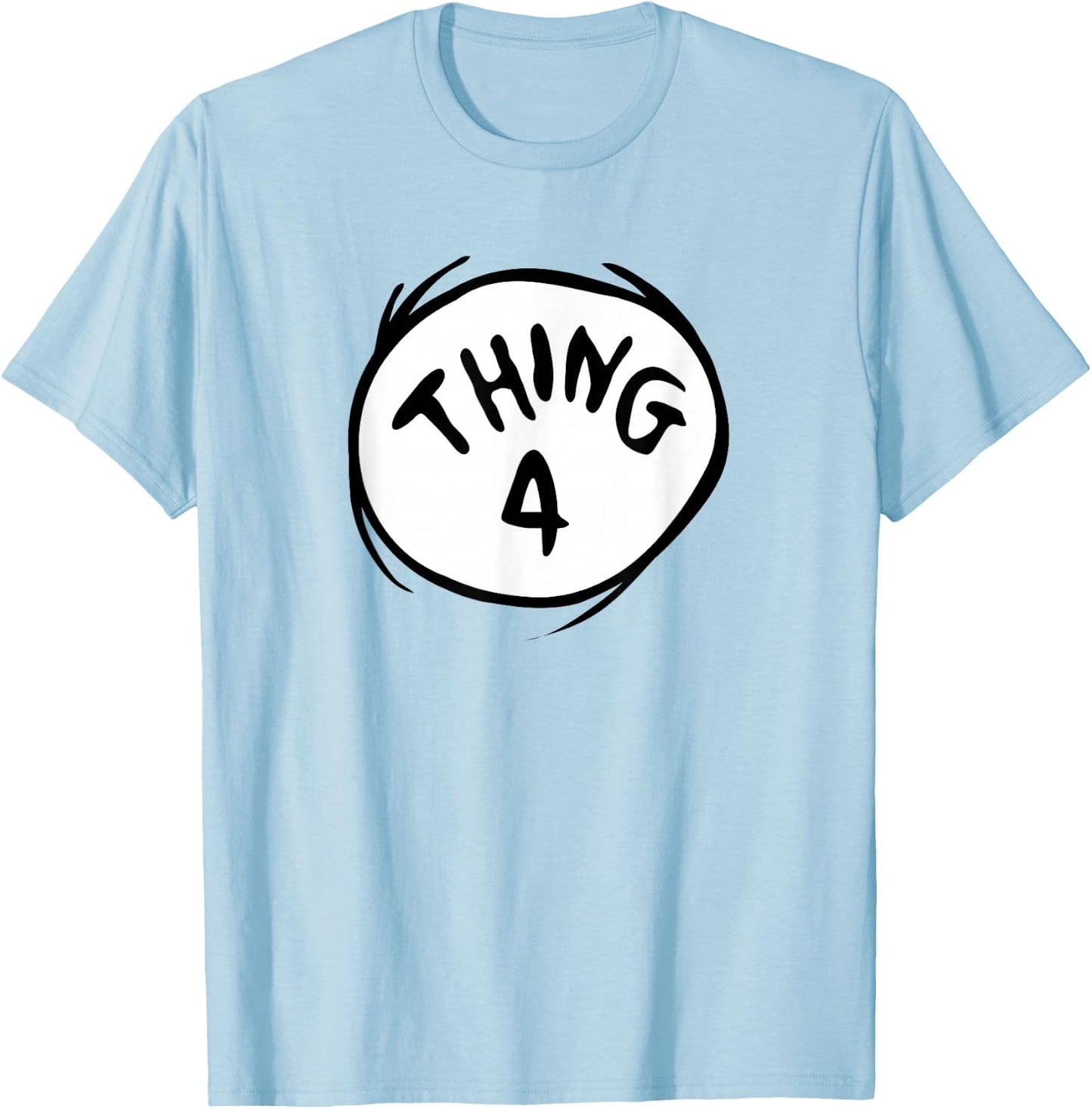 Dr. Seuss Thing 4 Emblem Colour Option T-Shirt - T-Shirt | Light Blue