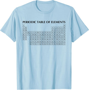 Periodic Table of Elements (UP-TO-DATE) Chemistry T-Shirt - T-Shirt | Light Blue