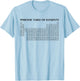 Periodic Table of Elements (UP-TO-DATE) Chemistry T-Shirt - T-Shirt | Light Blue