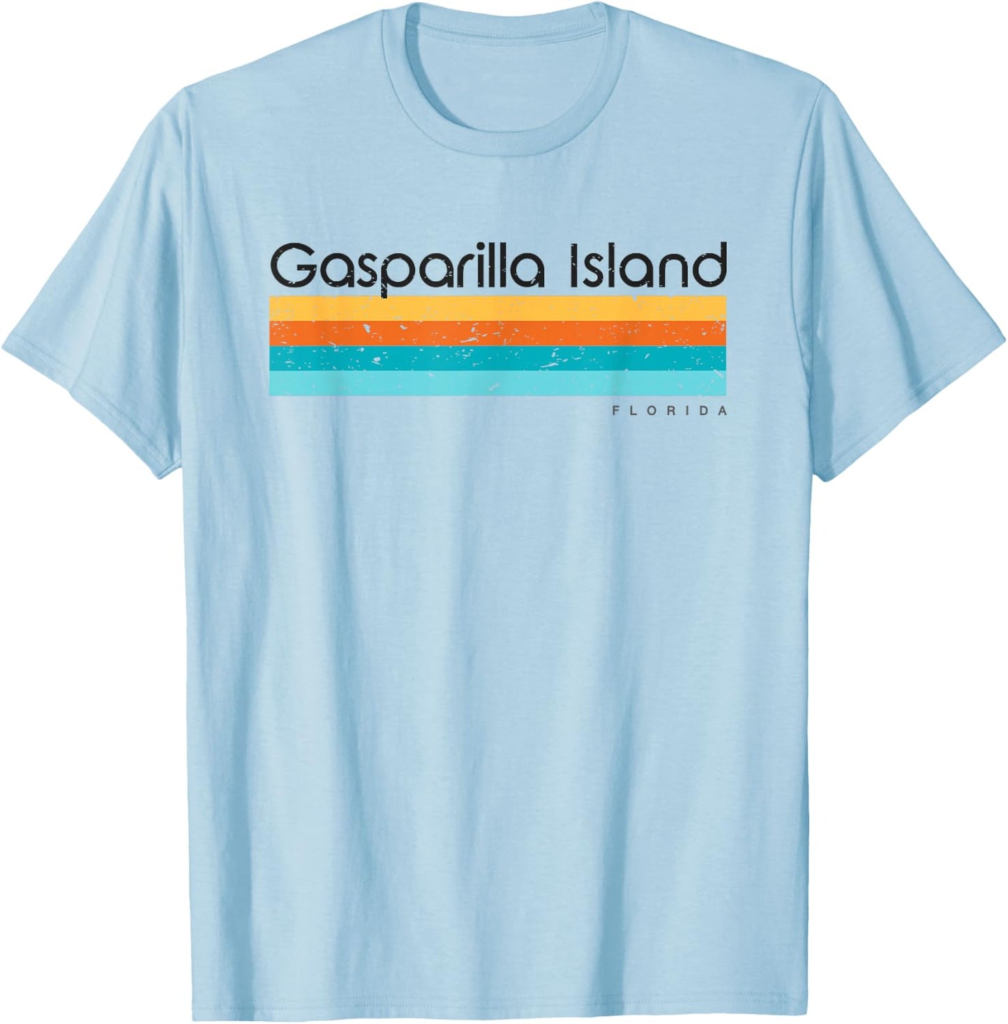 Gasparilla Island Florida FL Vintage Design T-Shirt - T-Shirt | Light Blue