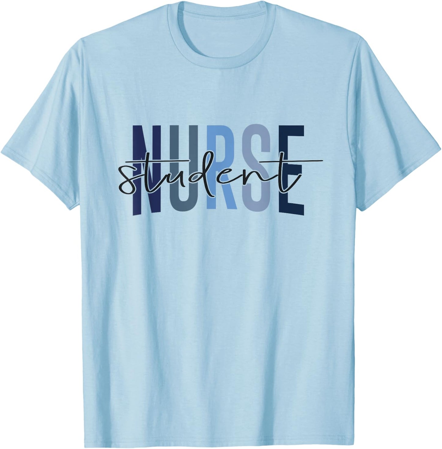 Funny School Nurse In Progress Nursing School Nurse Student T-Shirt - T-Shirt | Light Blue