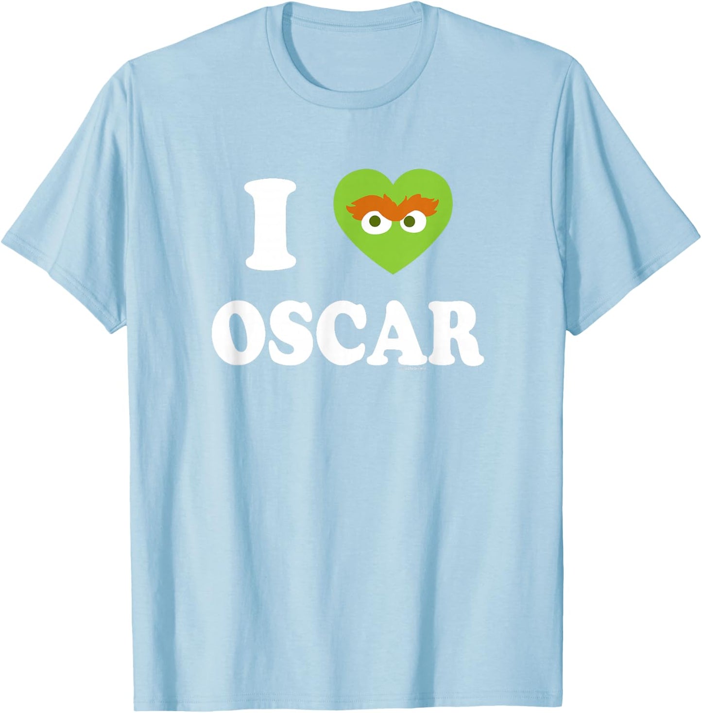 Sesame Street I Heart Oscar The Grouch T-Shirt - T-Shirt | Light Blue
