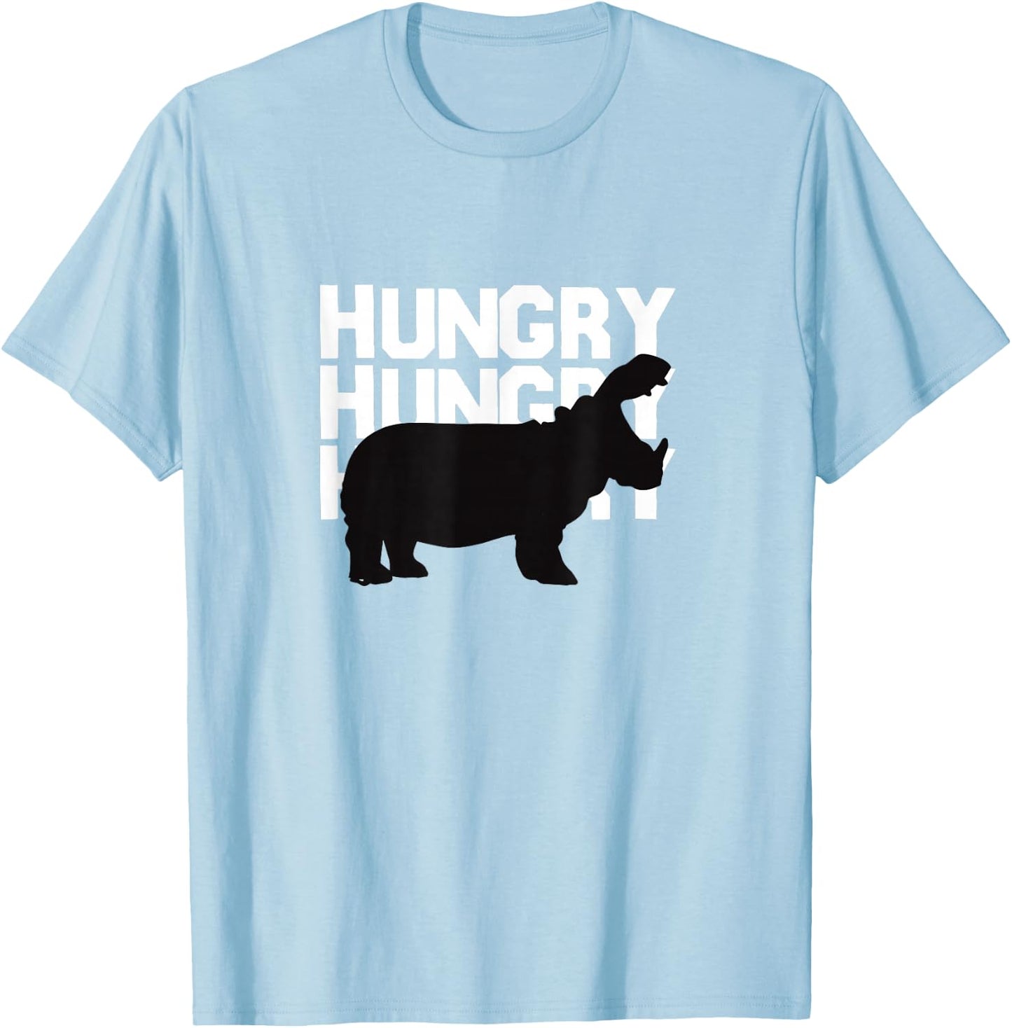 So Hungry Hippo T-shrits Funny Cute Hippopotamus Hipo T-Shirt - T-Shirt | Light Blue