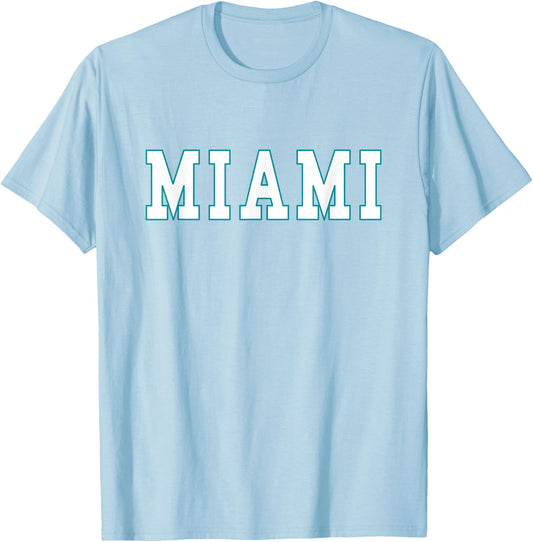Miami - Throwback Design - Classic T-Shirt - T-Shirt | Light Blue