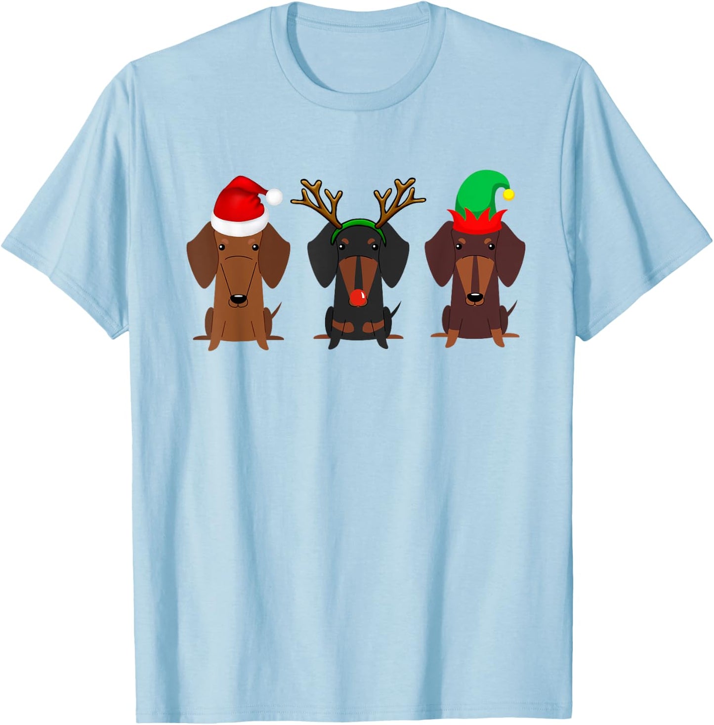 Dachshund Christmas Mom Women Weiner dog gift T-Shirt - T-Shirt | Light Blue