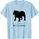 Bulldog Black Silhouette Women Girls Kids T-Shirt - T-Shirt | Light Blue