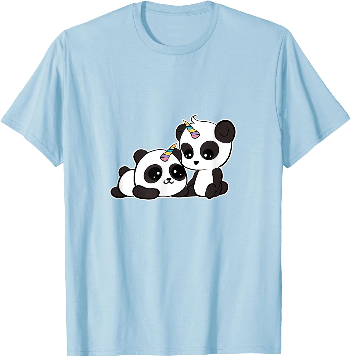 Kawaii Panda Unicorn Pandacorn Lover T-Shirt - T-Shirt | Light Blue