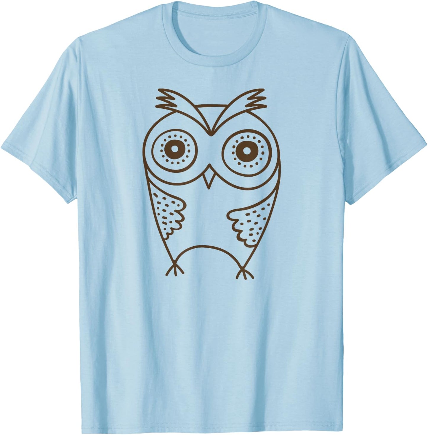 Owl , Cute Owl Gifts for Birthday T-Shirt - T-Shirt | Light Blue