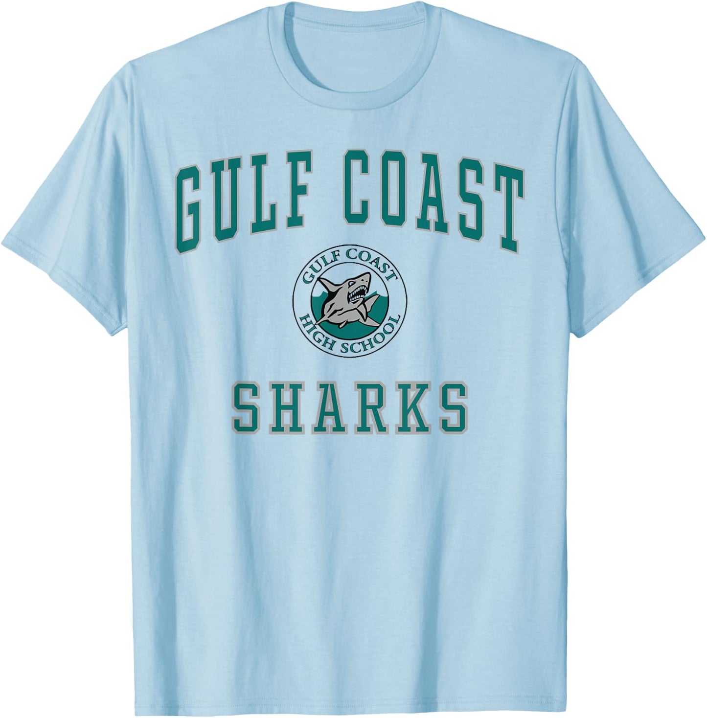 Gulf Coast High School Sharks C1 T-Shirt - T-Shirt | Light Blue