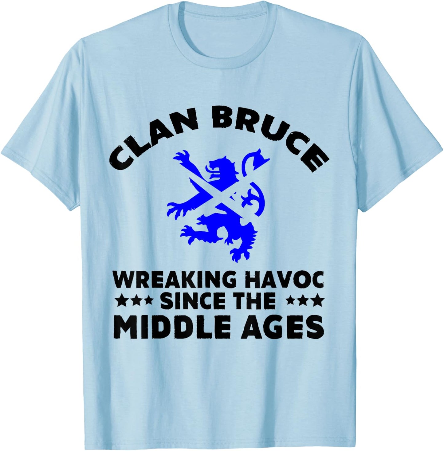 Bruce Scottish Kilt Family Clan Scotland Name T-Shirt - T-Shirt | Light Blue