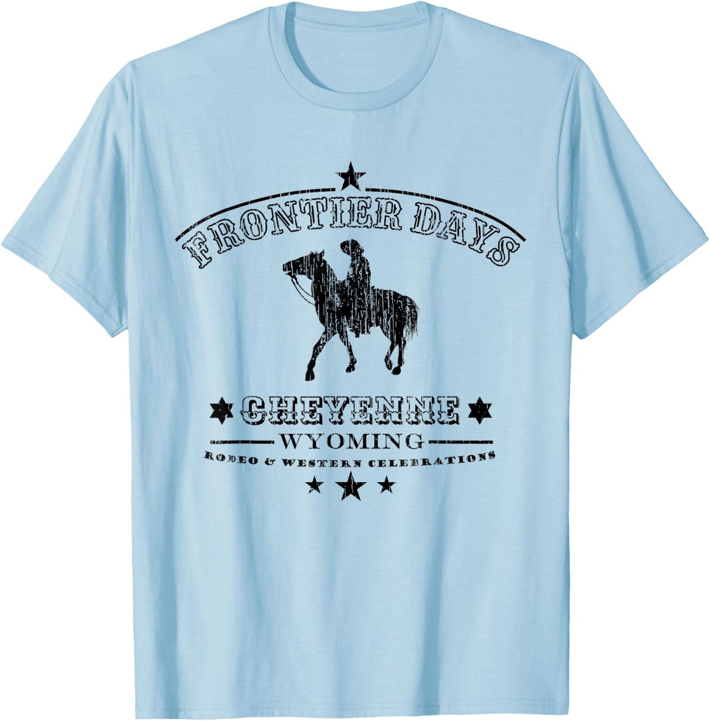 Frontier Days Rodeo Wild Western Cheyenne Wyoming T-Shirt - T-Shirt | Light Blue