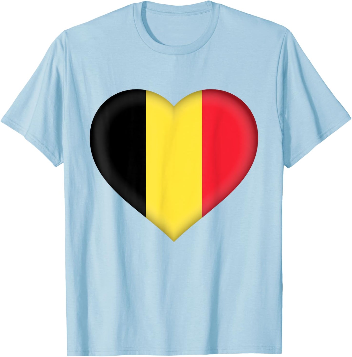 I Love Belgium | Belgian Flag Heart Outfit T-Shirt - T-Shirt | Light Blue