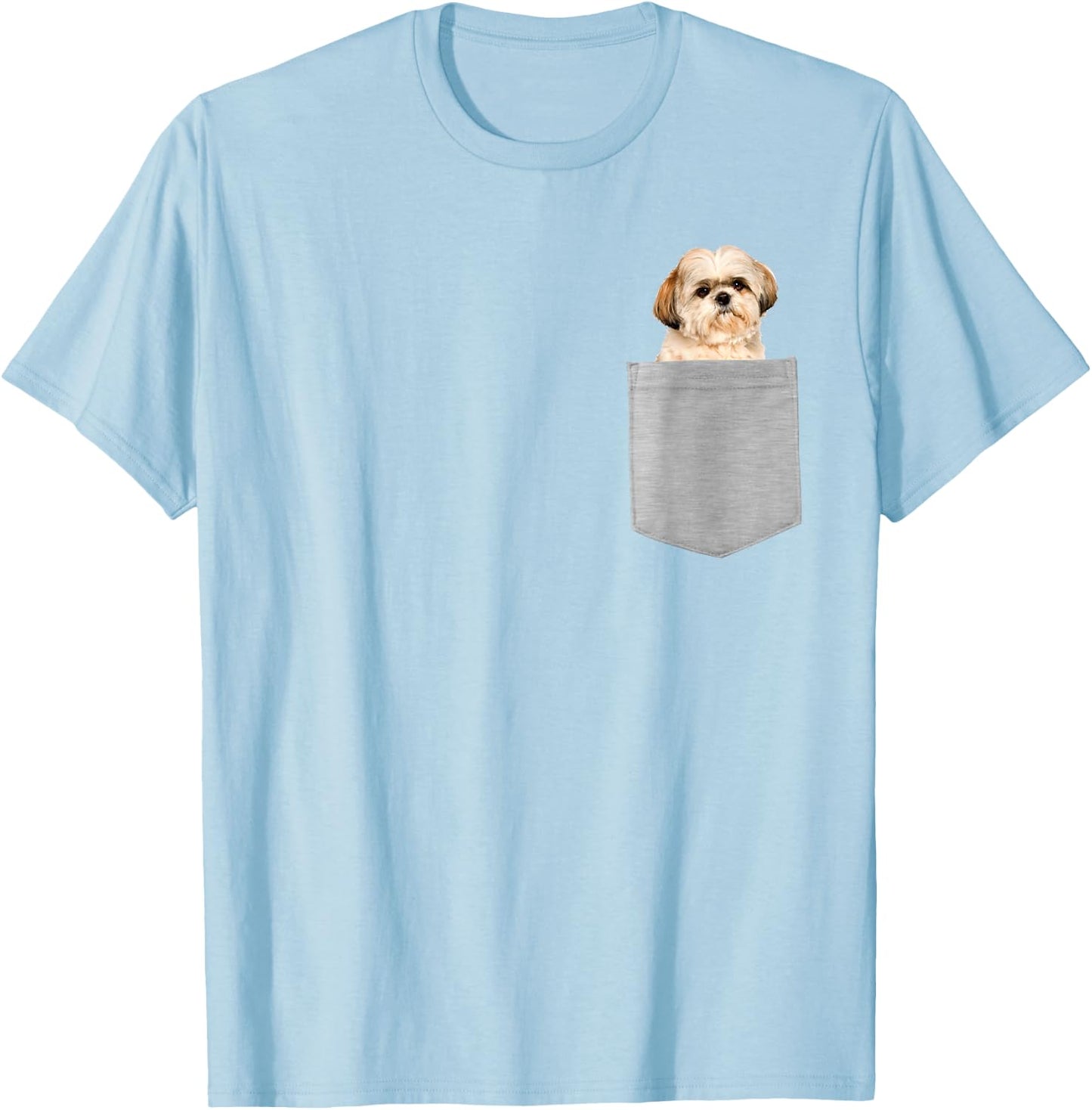 Dog in Your Pocket Shih Tzu T-Shirt - T-Shirt | Light Blue