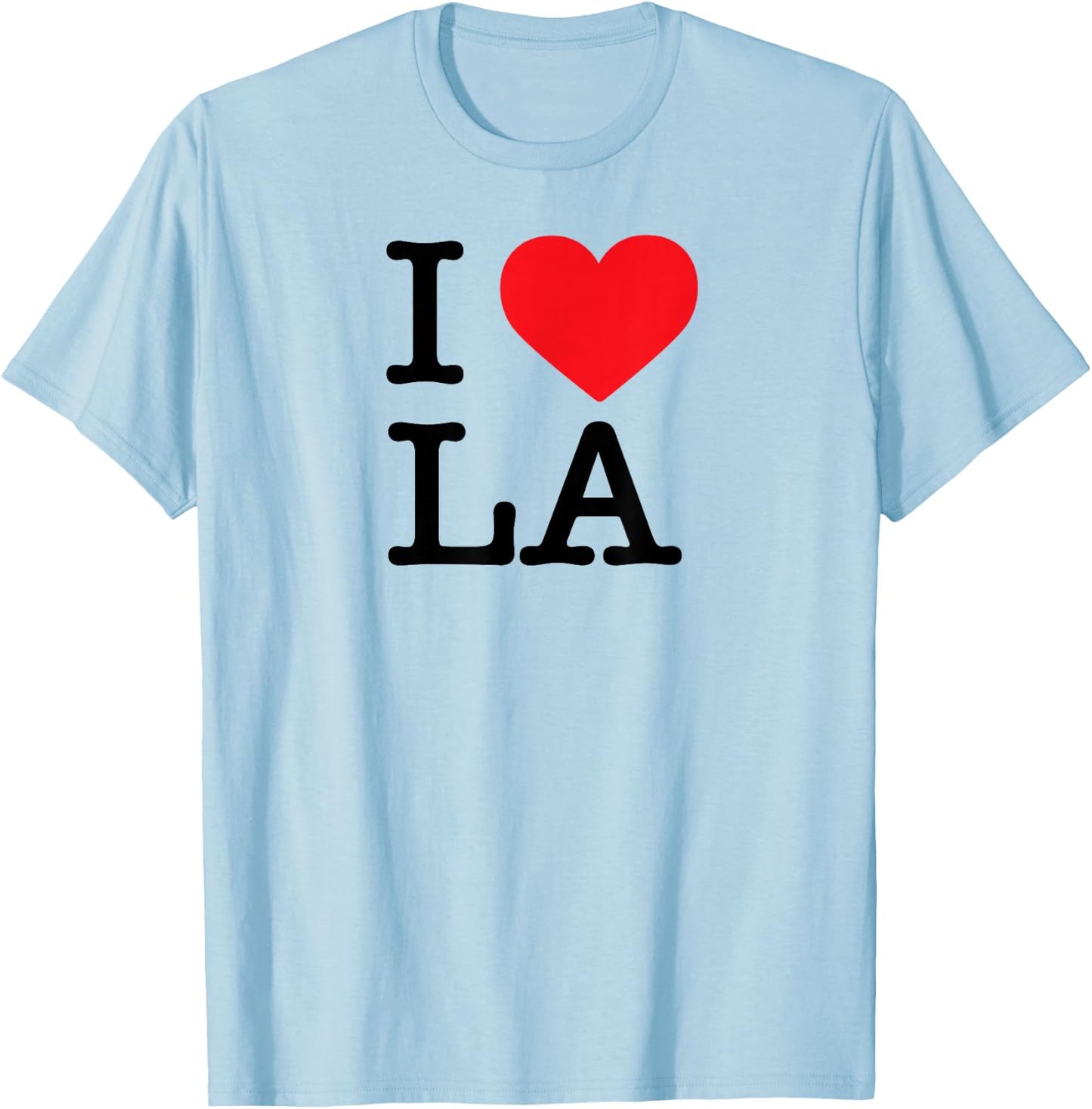 I Love LA Short Sleeve I Heart Los Angeles Top T-Shirt - T-Shirt | Light Blue