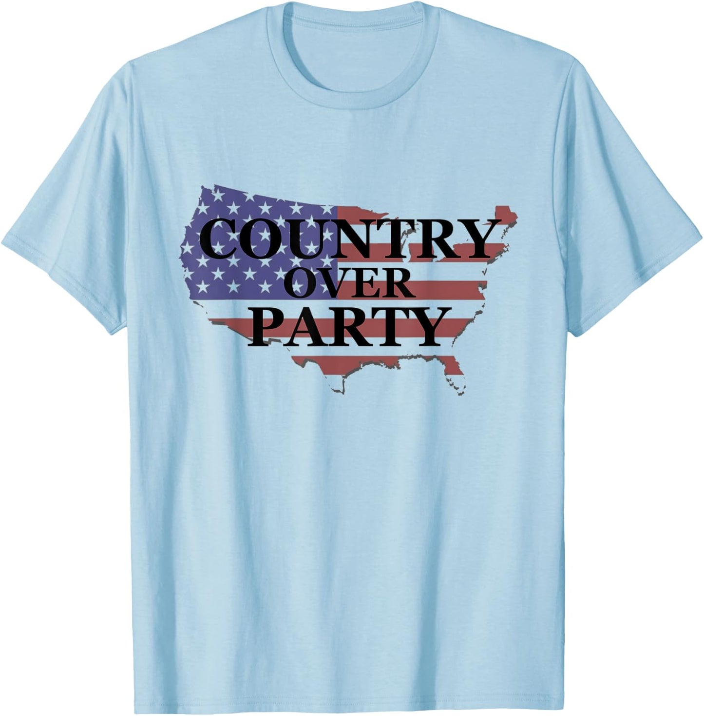 Country over Party T-Shirt - T-Shirt | Light Blue