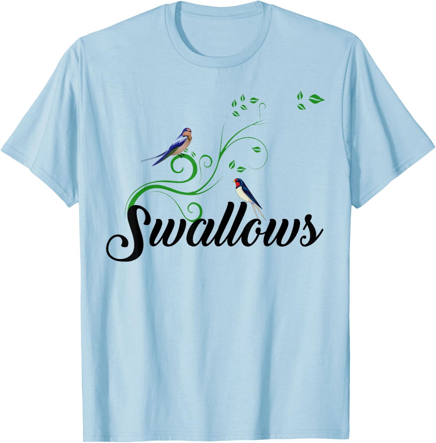 SWALLOWS or SPITS? Cute Funny Inappropriate Suggestive T-Shirt - T-Shirt | Light Blue