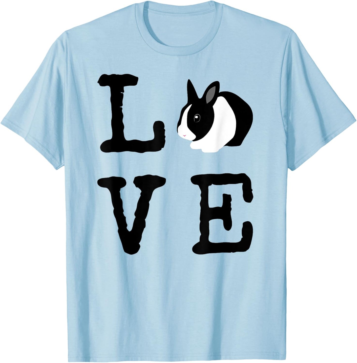 Love Bunny Animal Dutch Rabbit T-Shirt - T-Shirt | Light Blue