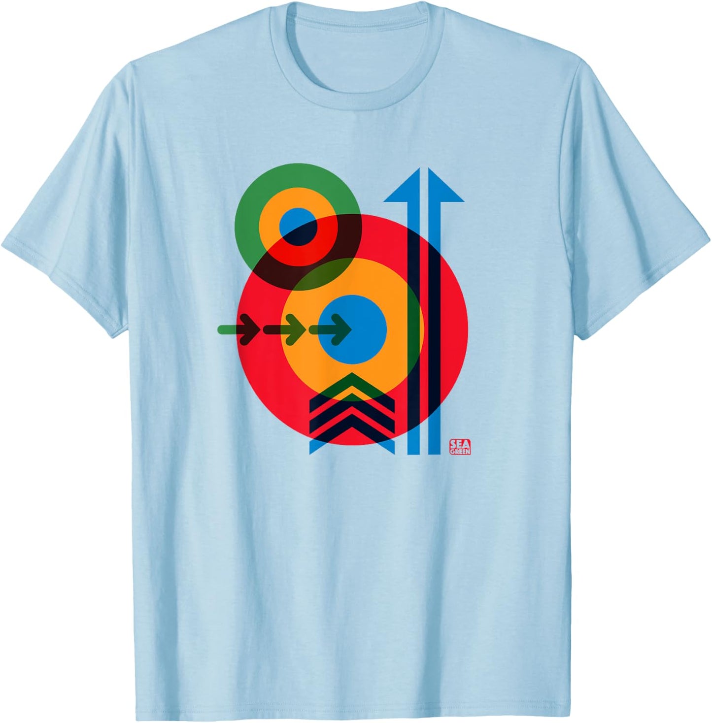 Vintage Mod Target 60s T-Shirt - T-Shirt | Light Blue