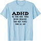 Think More Things Before Breakfast Funny ADHD T-Shirt - T-Shirt | Light Blue