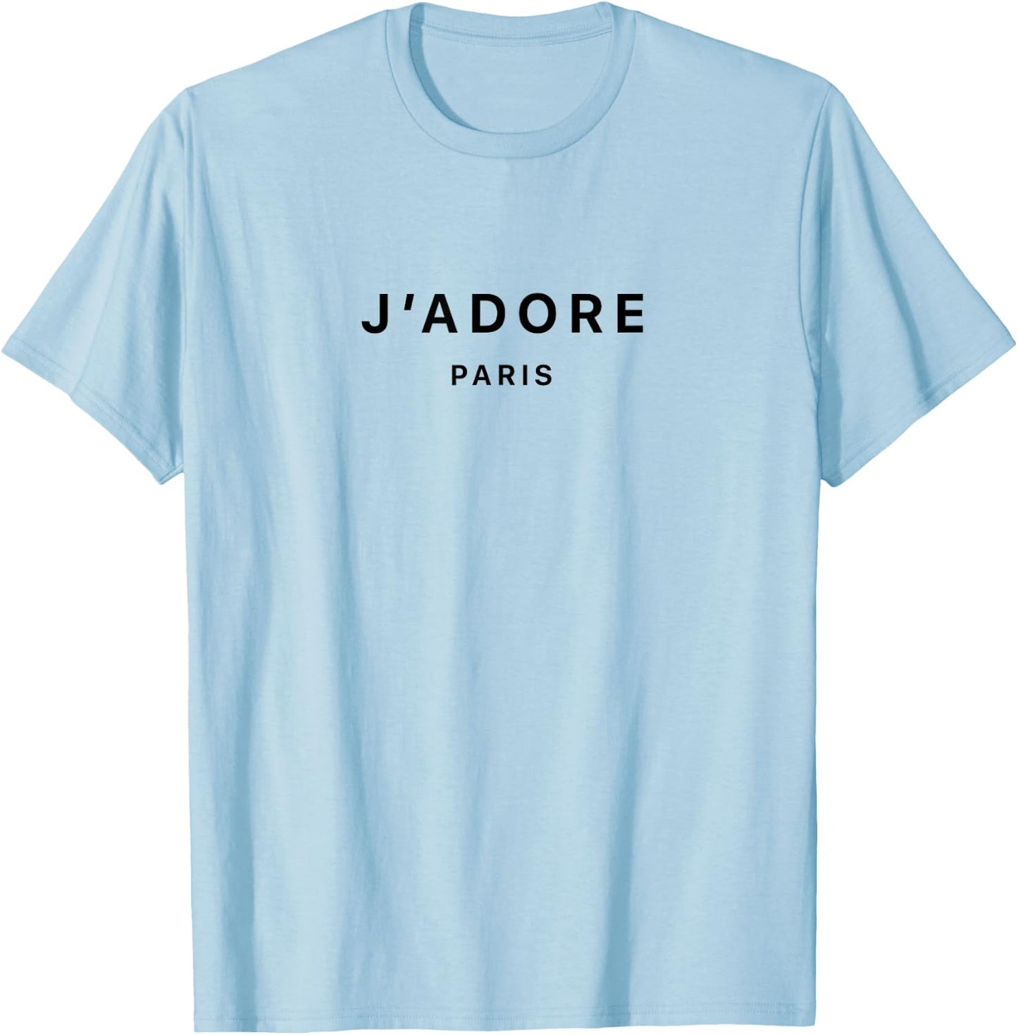 I Love Paris J-Adore Paris White Graphic Small T-Shirt - T-Shirt | Light Blue