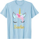 Sadie Unicorn Name Shirt for Sadie T-Shirt - T-Shirt | Light Blue