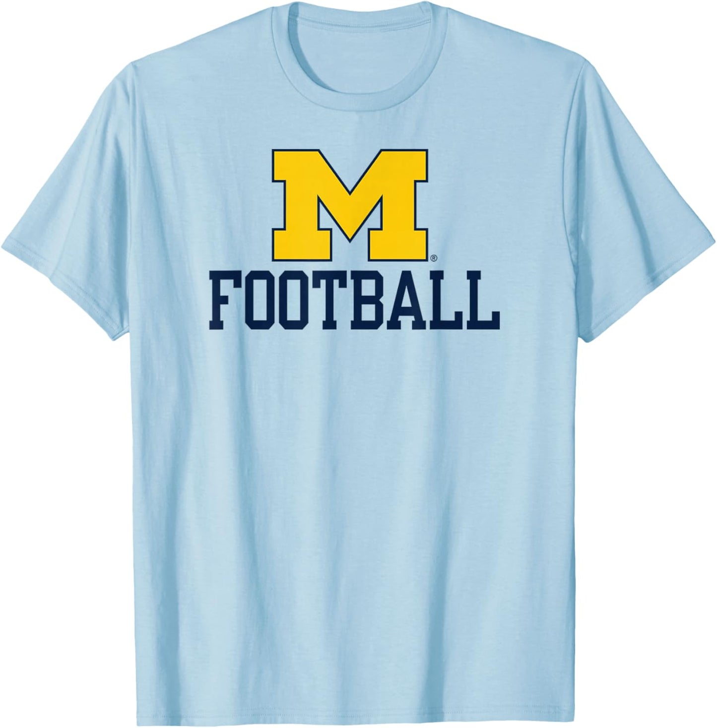 Michigan Wolverines Football Icon Officially Licensed T-Shirt - T-Shirt | Light Blue
