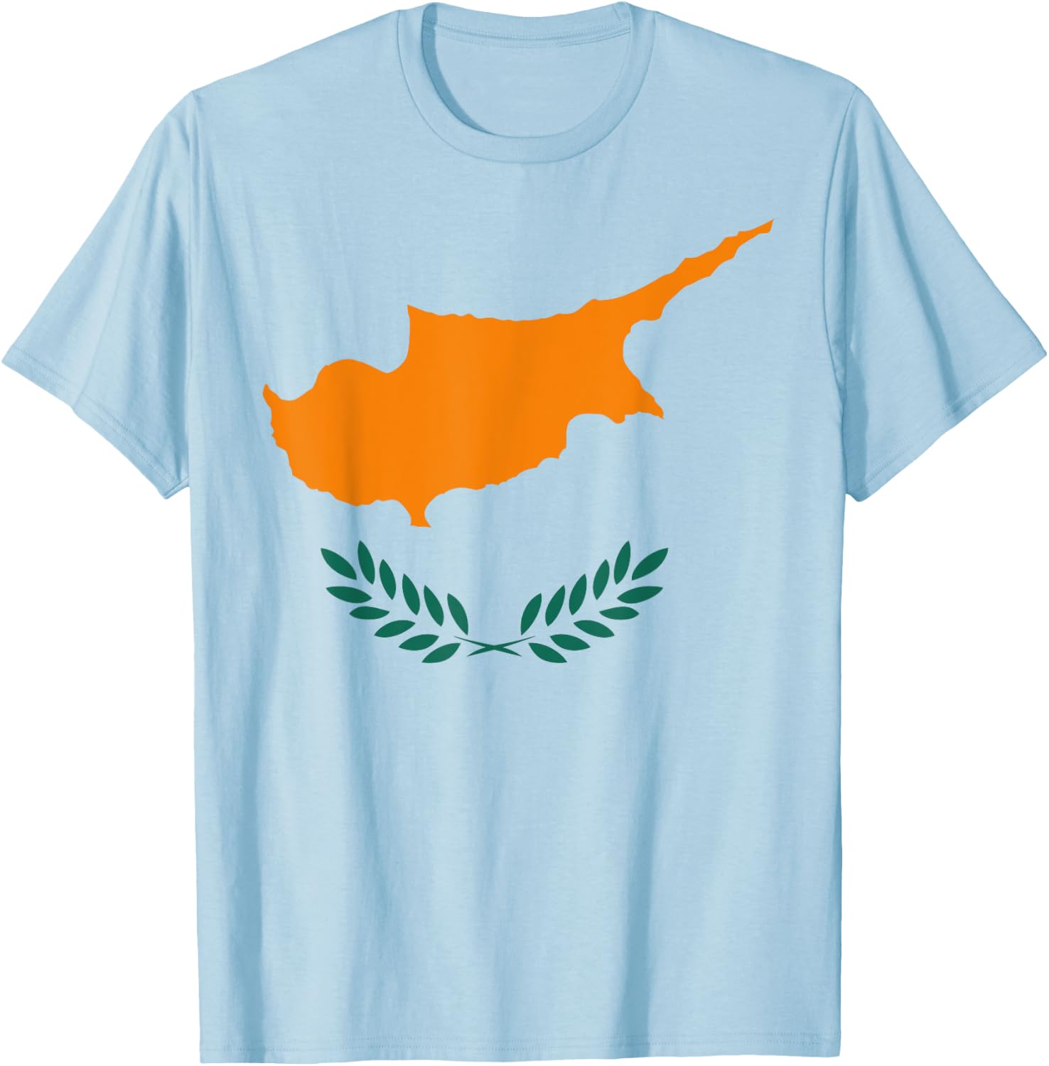 Cool Cyprus Cypriot Flag National Team Pride Print T-Shirt - T-Shirt | Light Blue