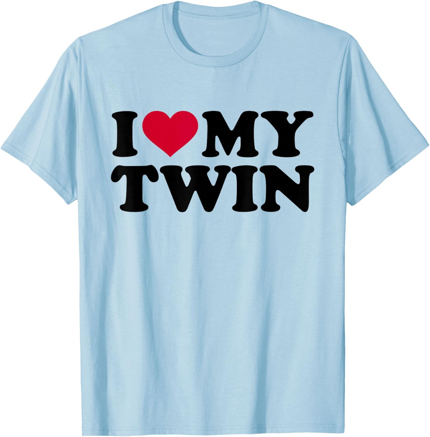 I Love My Twin T-Shirt - T-Shirt | Light Blue