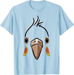 Halloween Cockatiel Face Costume Kids Cute Themed T-Shirt - T-Shirt | Light Blue