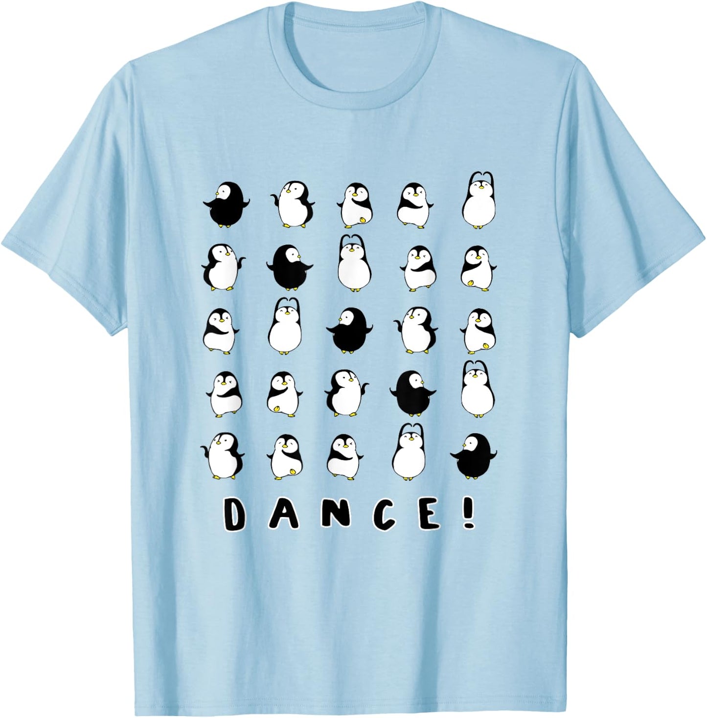 Cute Dancing Penguin T-Shirt - T-Shirt | Light Blue