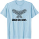 The Feather Superb Owl Shirt - Owl Bird Shirt T-Shirt - T-Shirt | Light Blue