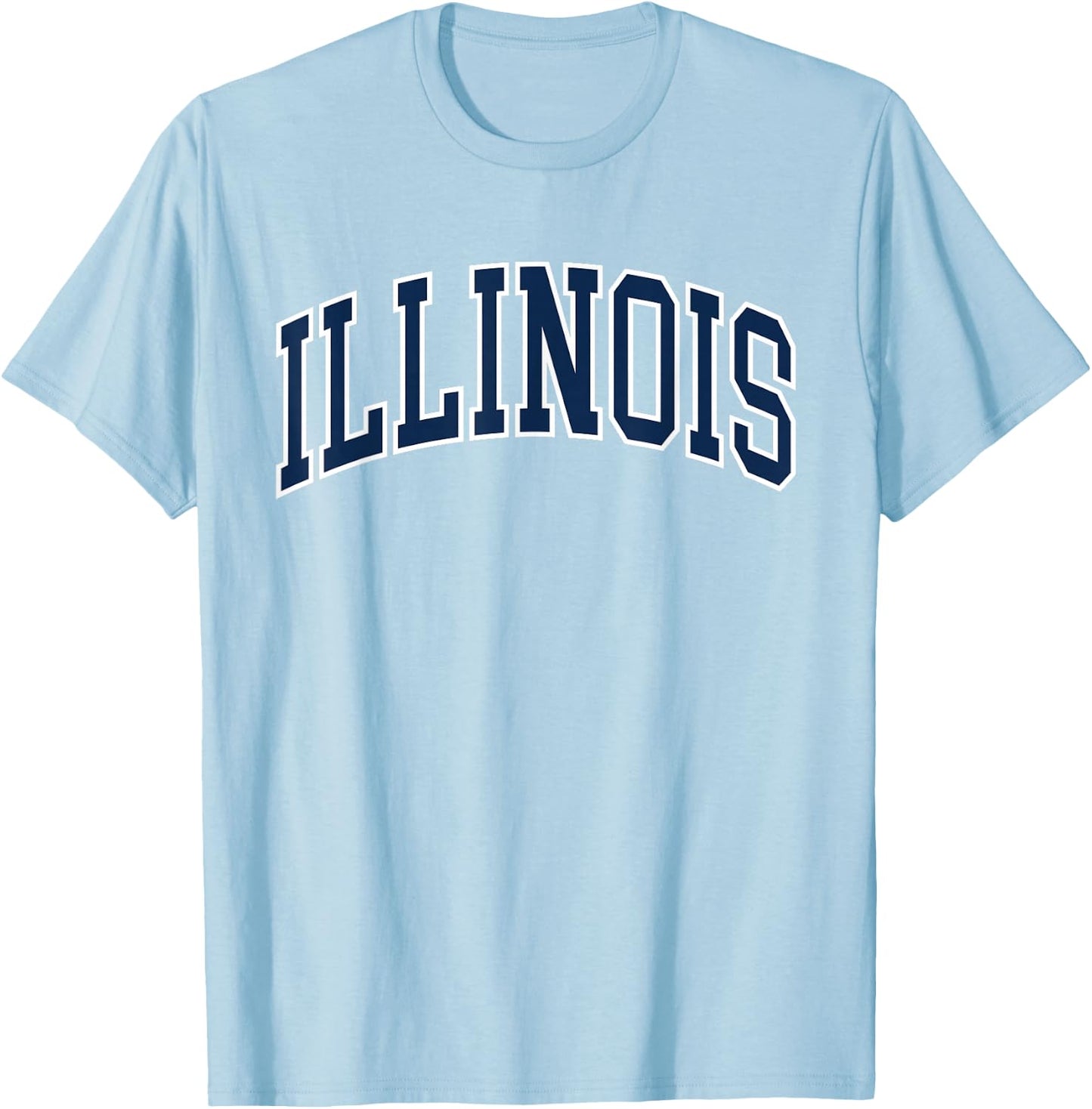 Retro Illinois Vintage Illinois Orange Blue Throwback IL T-Shirt - T-Shirt | Light Blue