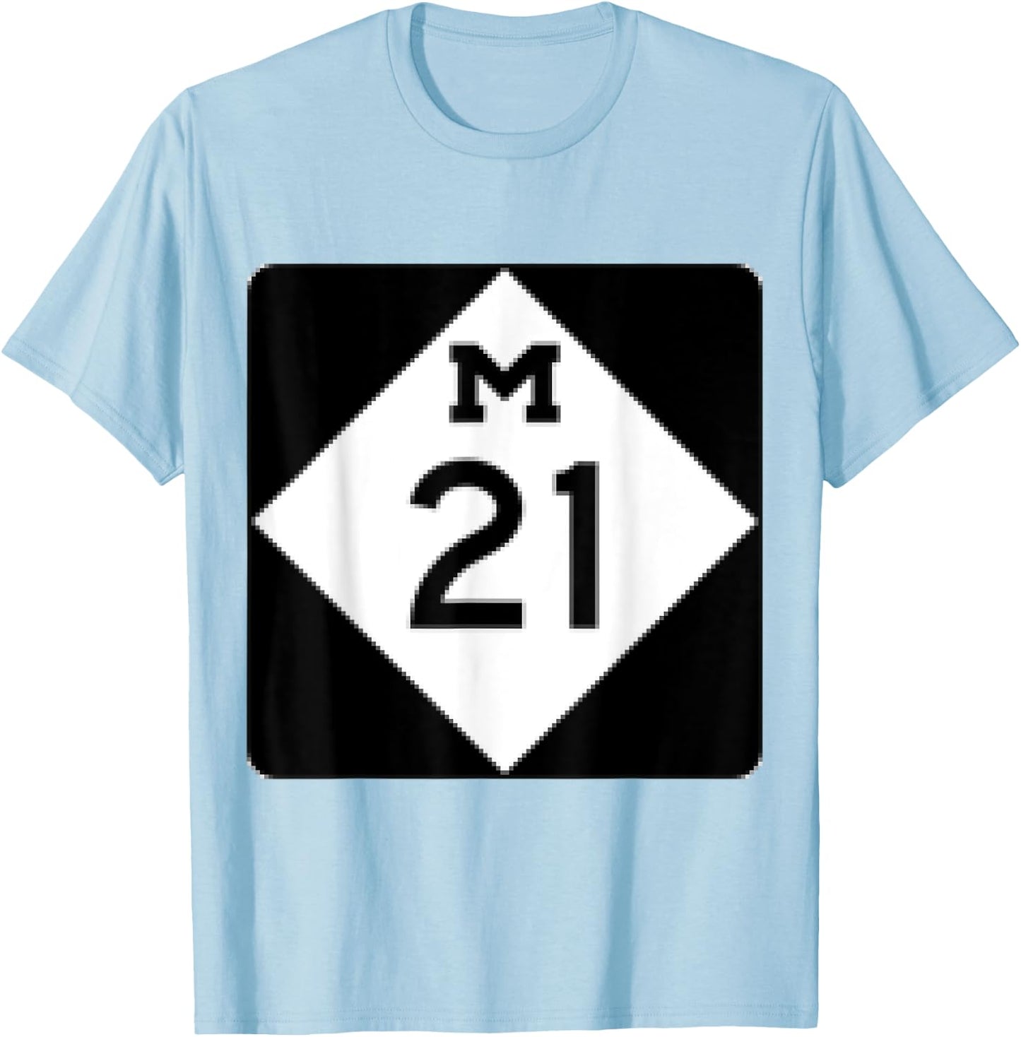M21 Michigan Highway T-Shirt - T-Shirt | Light Blue