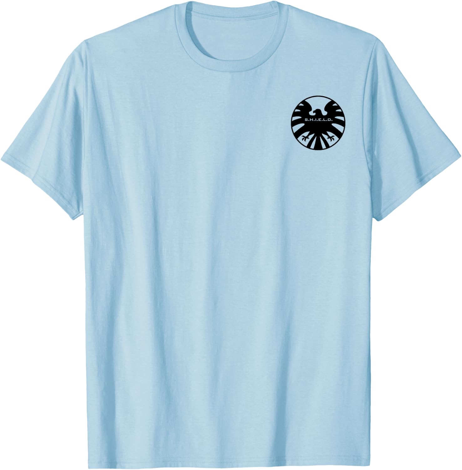 Marvel Agents Of Shield Eagle Symbol Pocket Graphic T-Shirt - T-Shirt | Light Blue