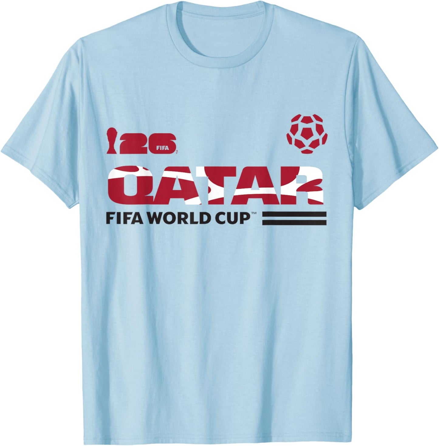 FIFA World CUP26 Qualifier Qatar T-Shirt - T-Shirt | Light Blue