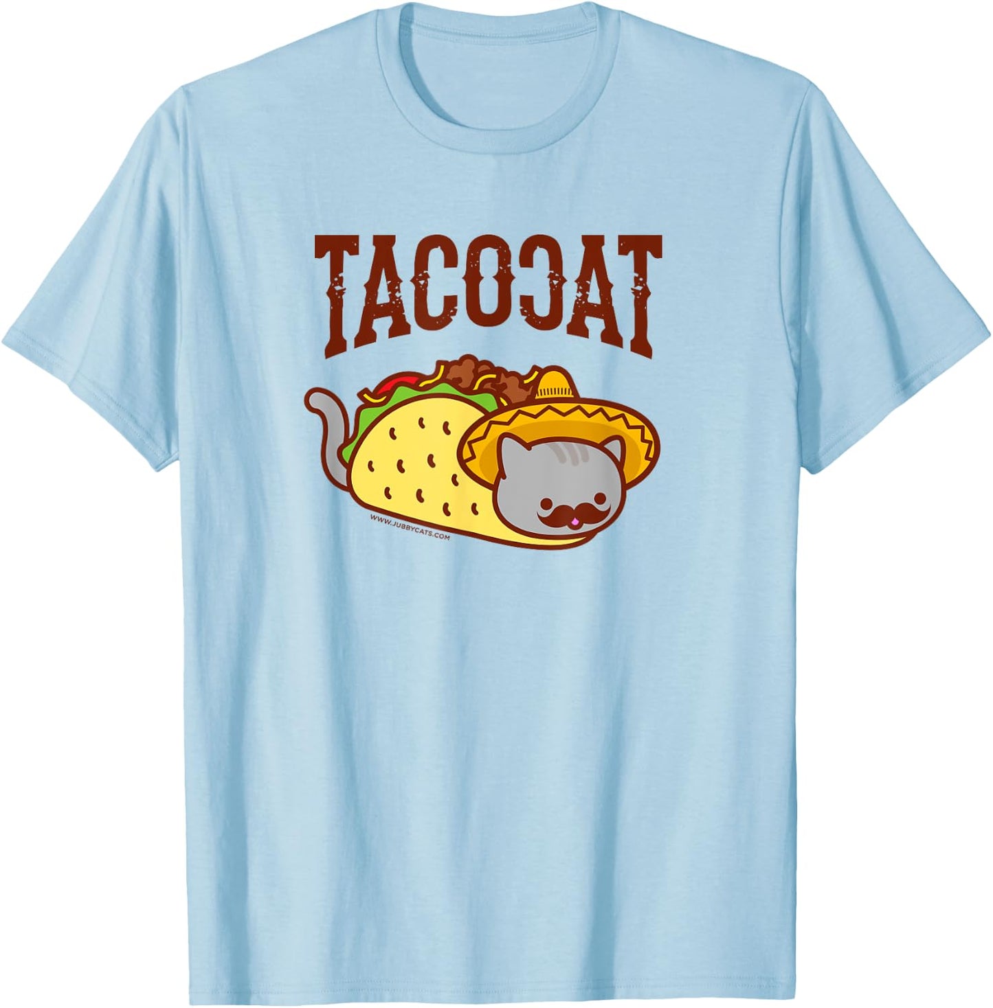 Funny Cat - Mexican Taco Cat Women Girls Kids T-Shirt - T-Shirt | Light Blue