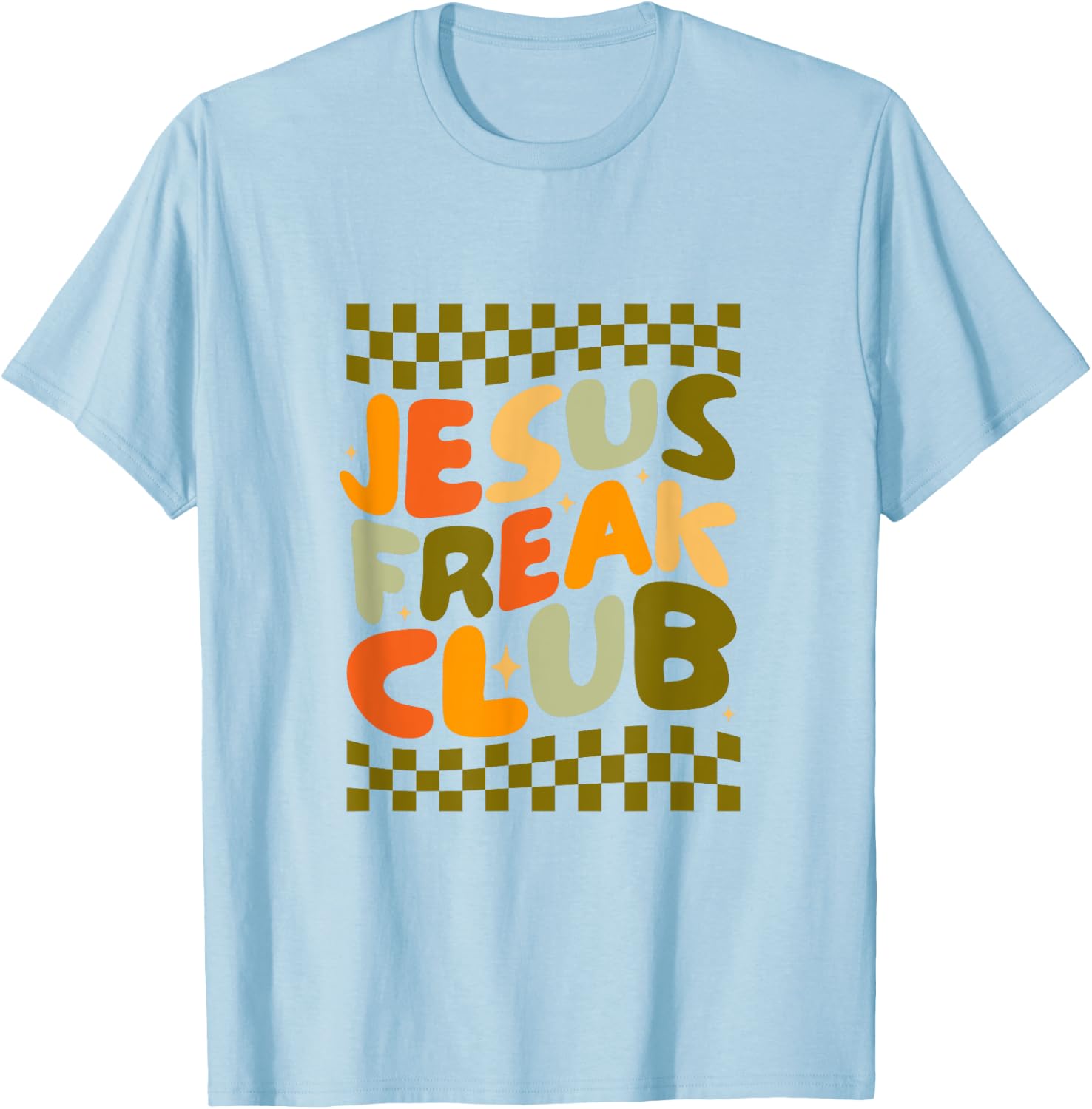 Jesus Freak Club T-Shirt - T-Shirt | Light Blue