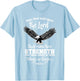 Wings Like Eagles Isaiah 40:31 Christian Message T-Shirt - T-Shirt | Light Blue